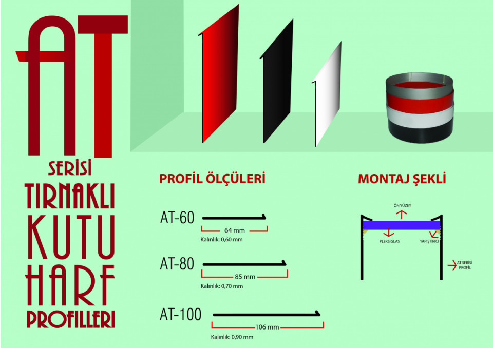 Arrow Tipi Tırnaklı Alüminyum Profil