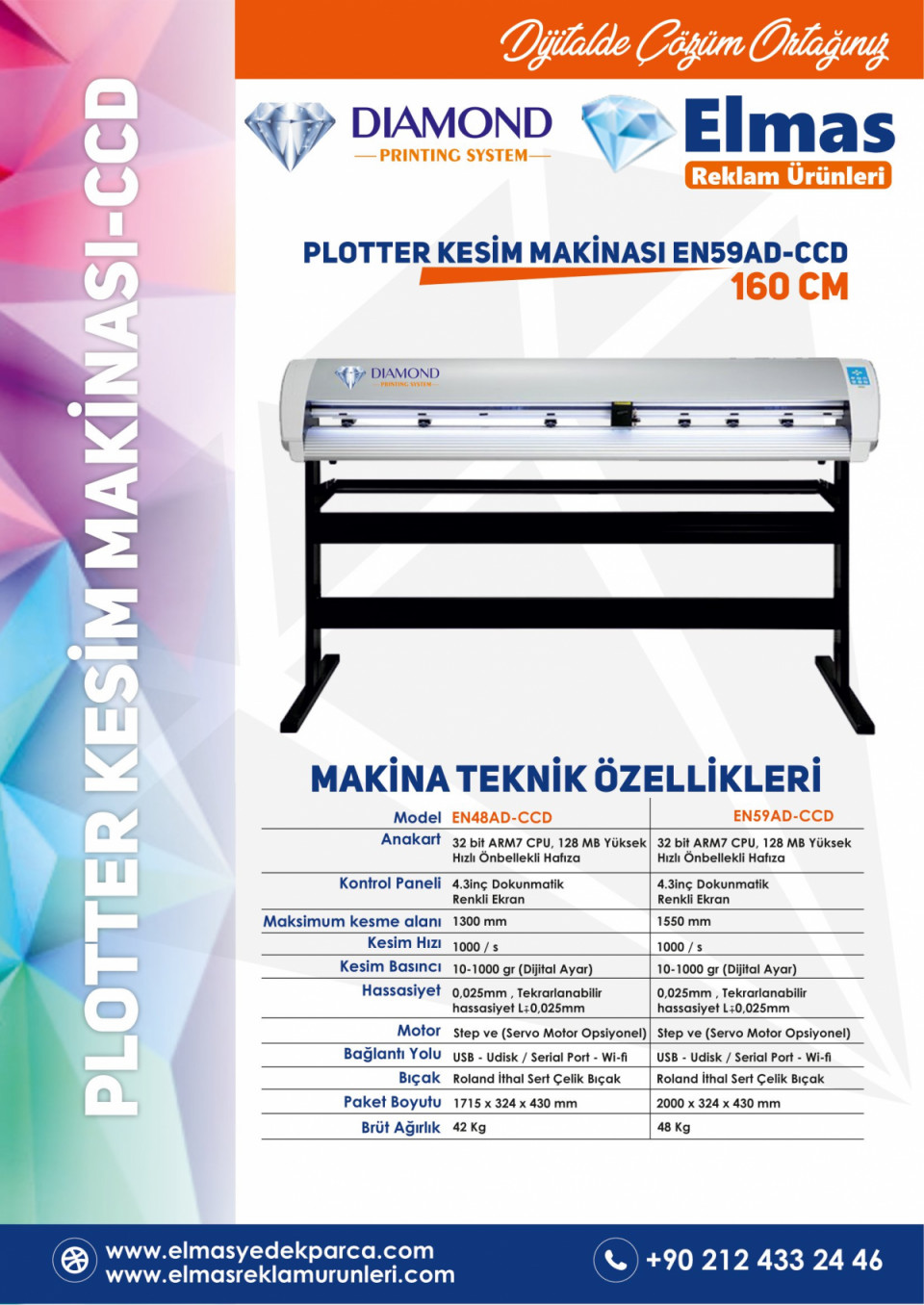 130cm Kameralı CCD Dokunmatik Ekranlı Plotter Makinası