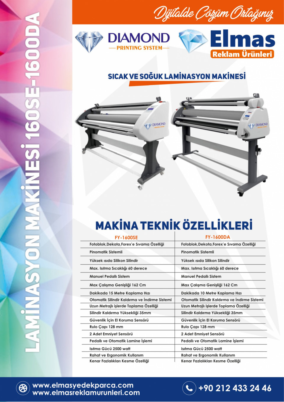 Laminasyon Makinesi 160cm Sıcak Soğuk Otomatik