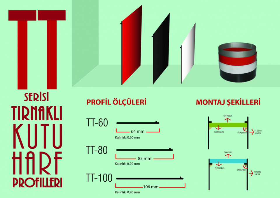 T Tipi Tırnaklı Alüminyum Profil